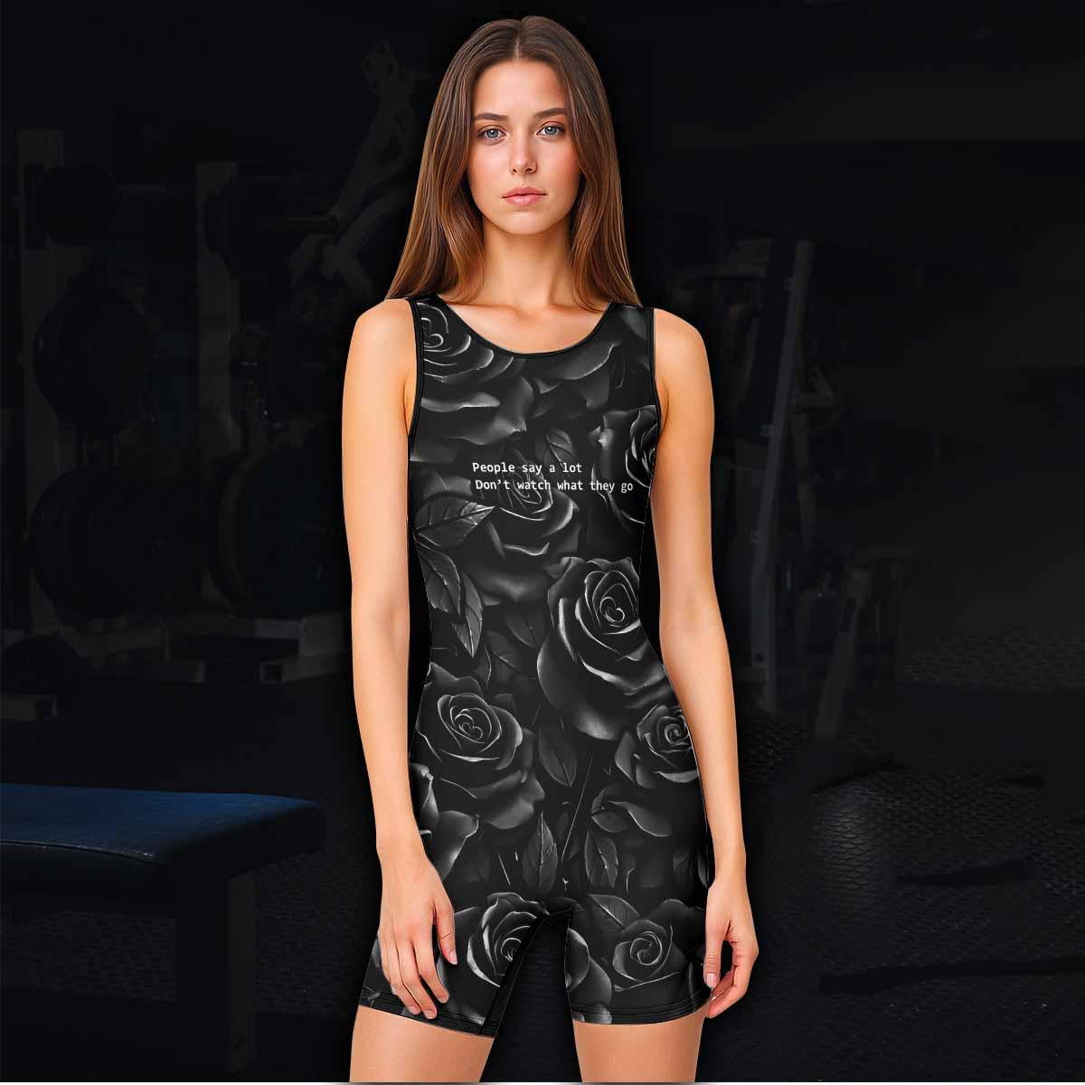 Pray for the Rave Wrestling Singlet - women's lifestyle view
