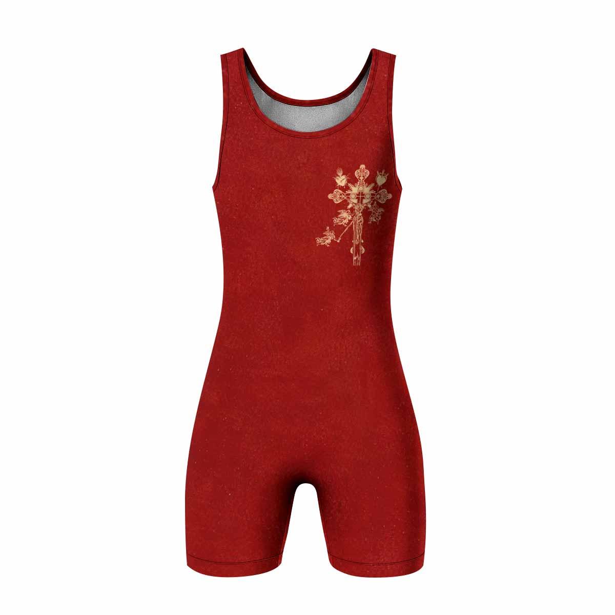 Mother of Sorrows Wrestling Singlet - front view mockup