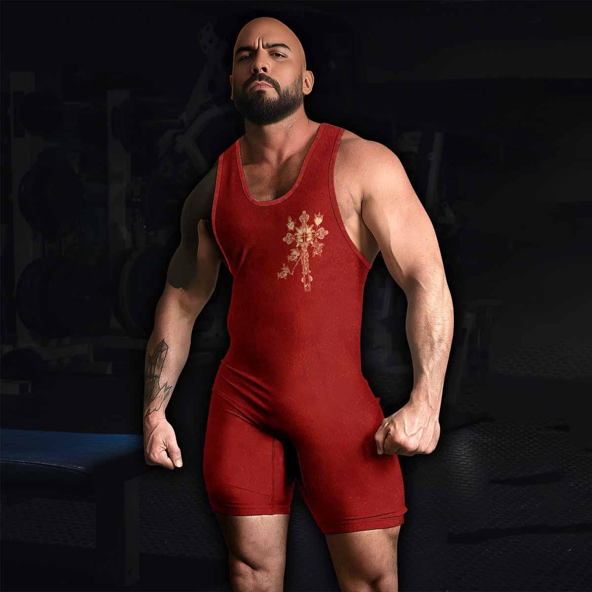 Mother of Sorrows Wrestling Singlet - men's lifestyle view