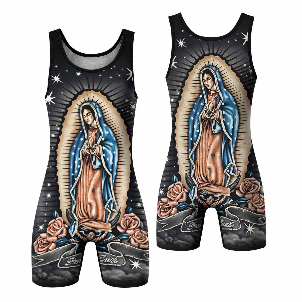 Peace on Earth Wrestling Singlet - front and back view