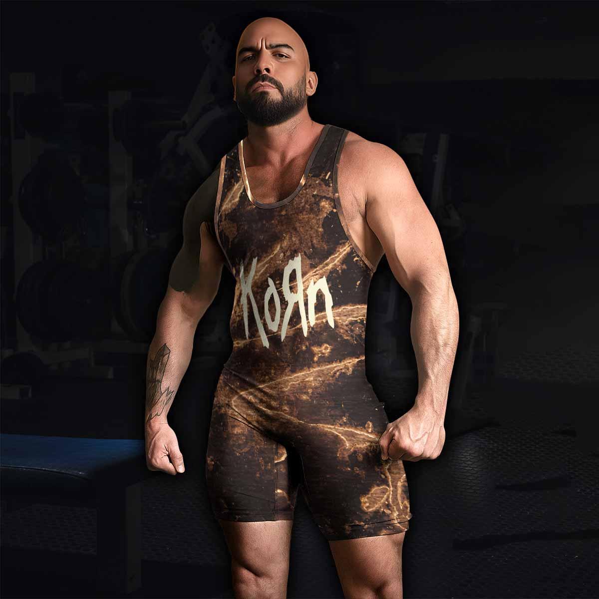 Are You Ready Korn Wrestling Singlet - men's lifestyle view
