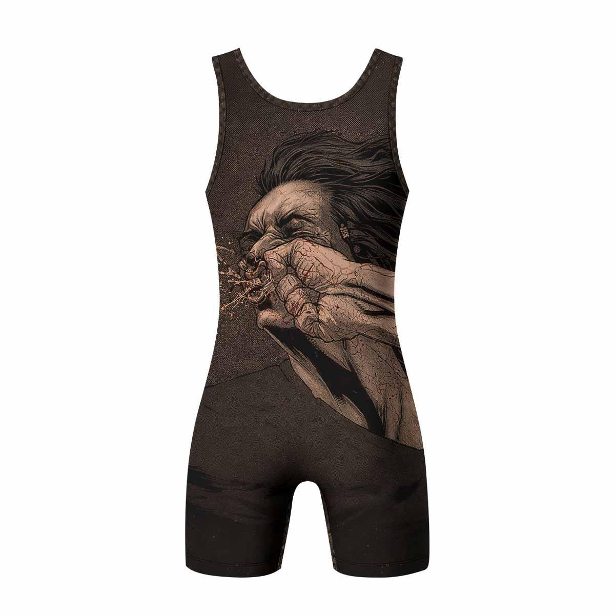 Pantera Vulgar Display Of Control Wrestling Singlet - back view mockup