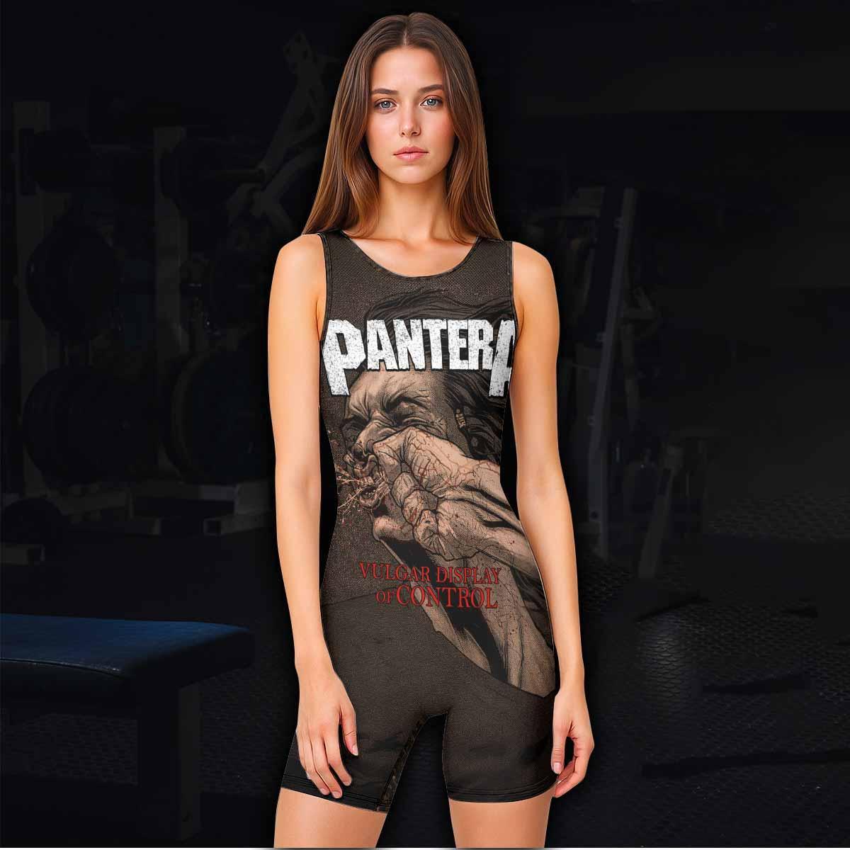 Pantera Vulgar Display Of Control Wrestling Singlet - women's lifestyle view