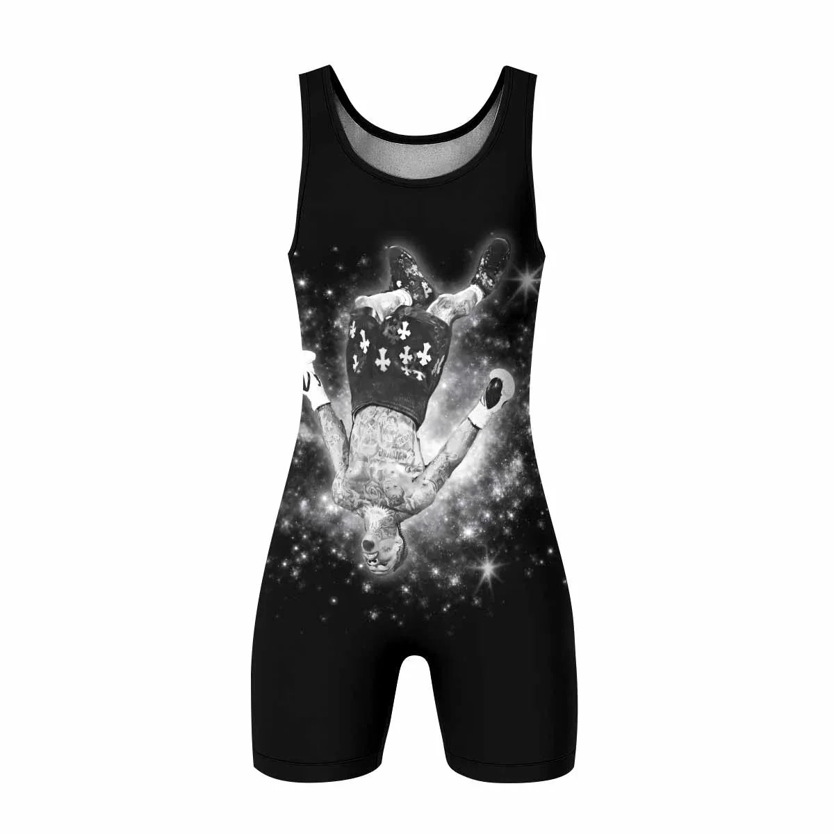 Gervonta Tank Davis Flip Wrestling Singlet - front view mockup