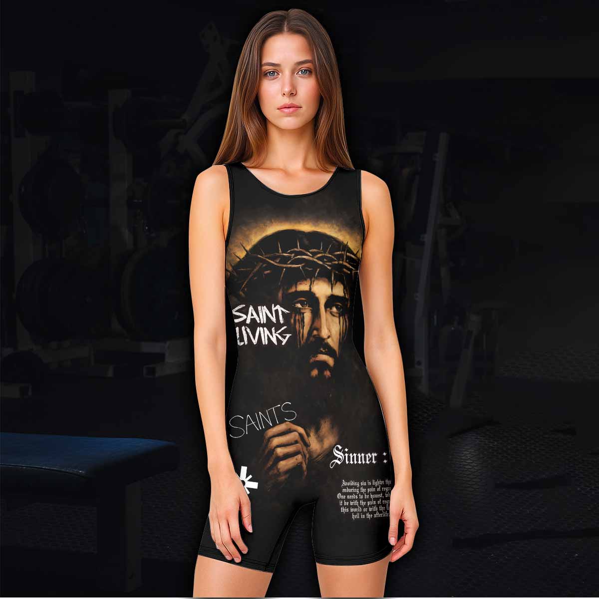 Saint Living Wrestling Singlet - women's lifestyle view