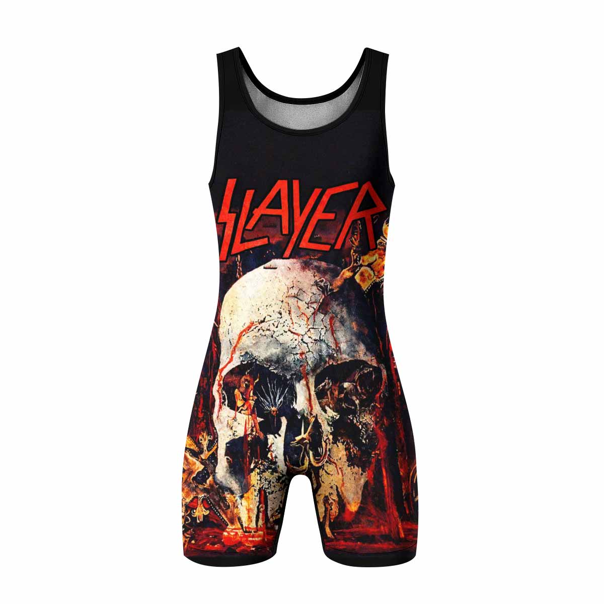 Slayer South Of Heaven Wrestling Singlet - front view mockup