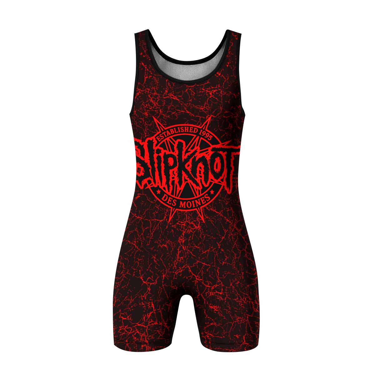 Slipknot Rotting Goat Wrestling Singlet - front view mockup