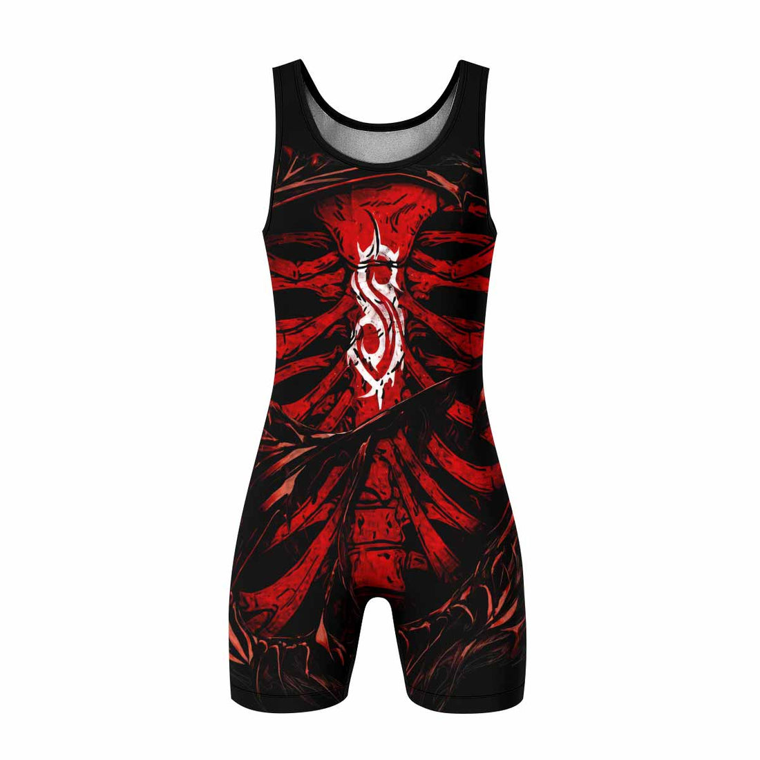 Slipknot Crimson Ribcage Wrestling Singlet - front and back view