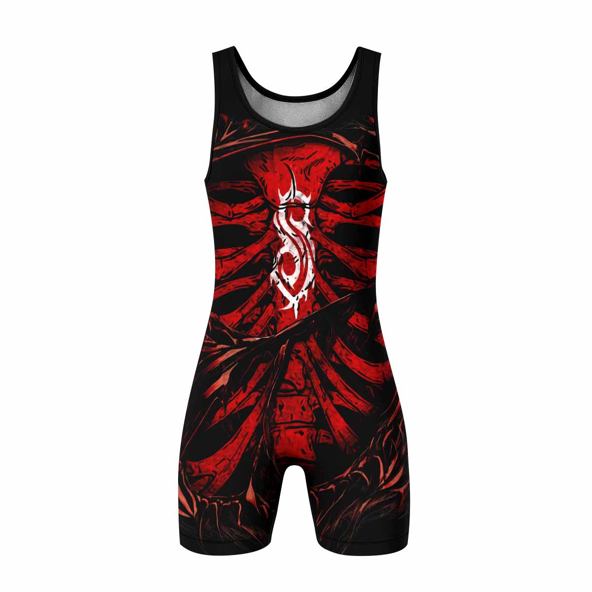 Slipknot Crimson Ribcage Wrestling Singlet - front view mockup