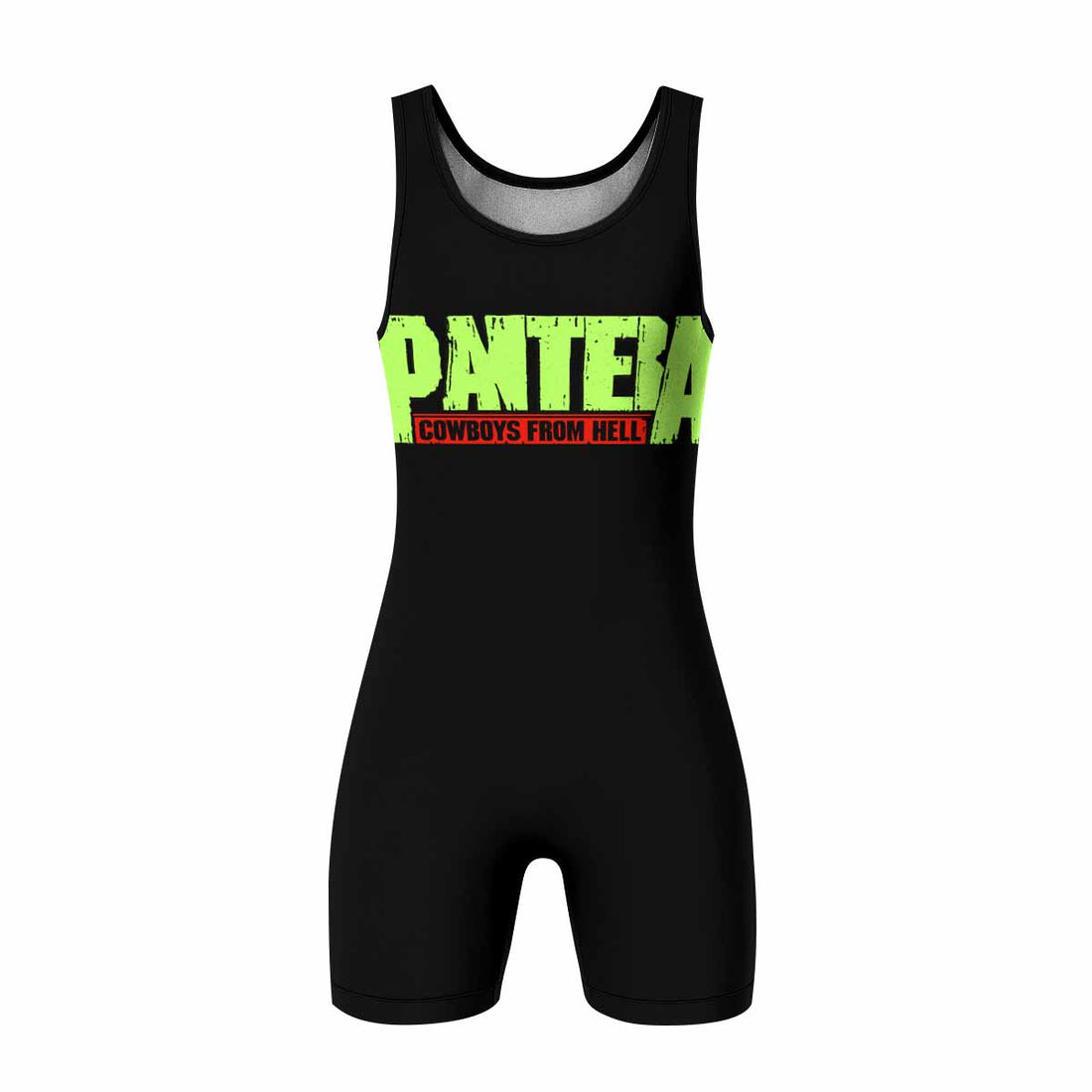 Pantera Cowboys From Hell Wrestling Singlet - front and back view