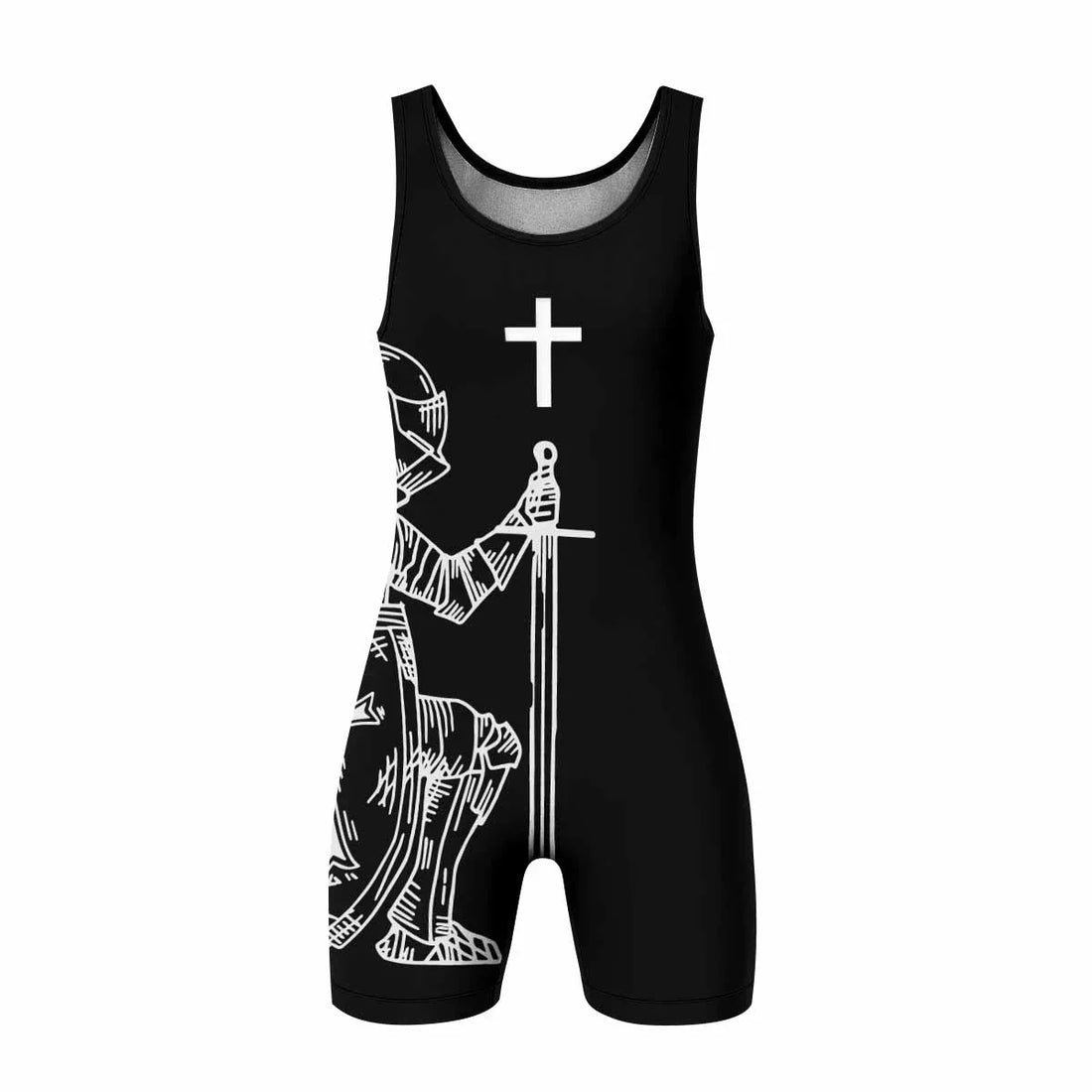 Give Me an Army Rosary Wrestling Singlet - front and back view