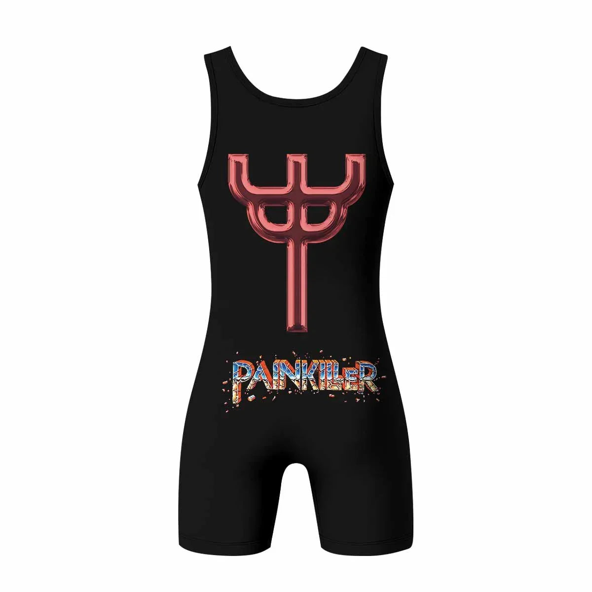 Judas Priest Painkiller Wrestling Singlet - back view mockup