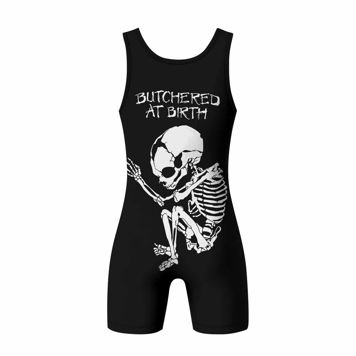 Cannibal Corpse Butchered at Birth Wrestling Singlet - back view mockup
