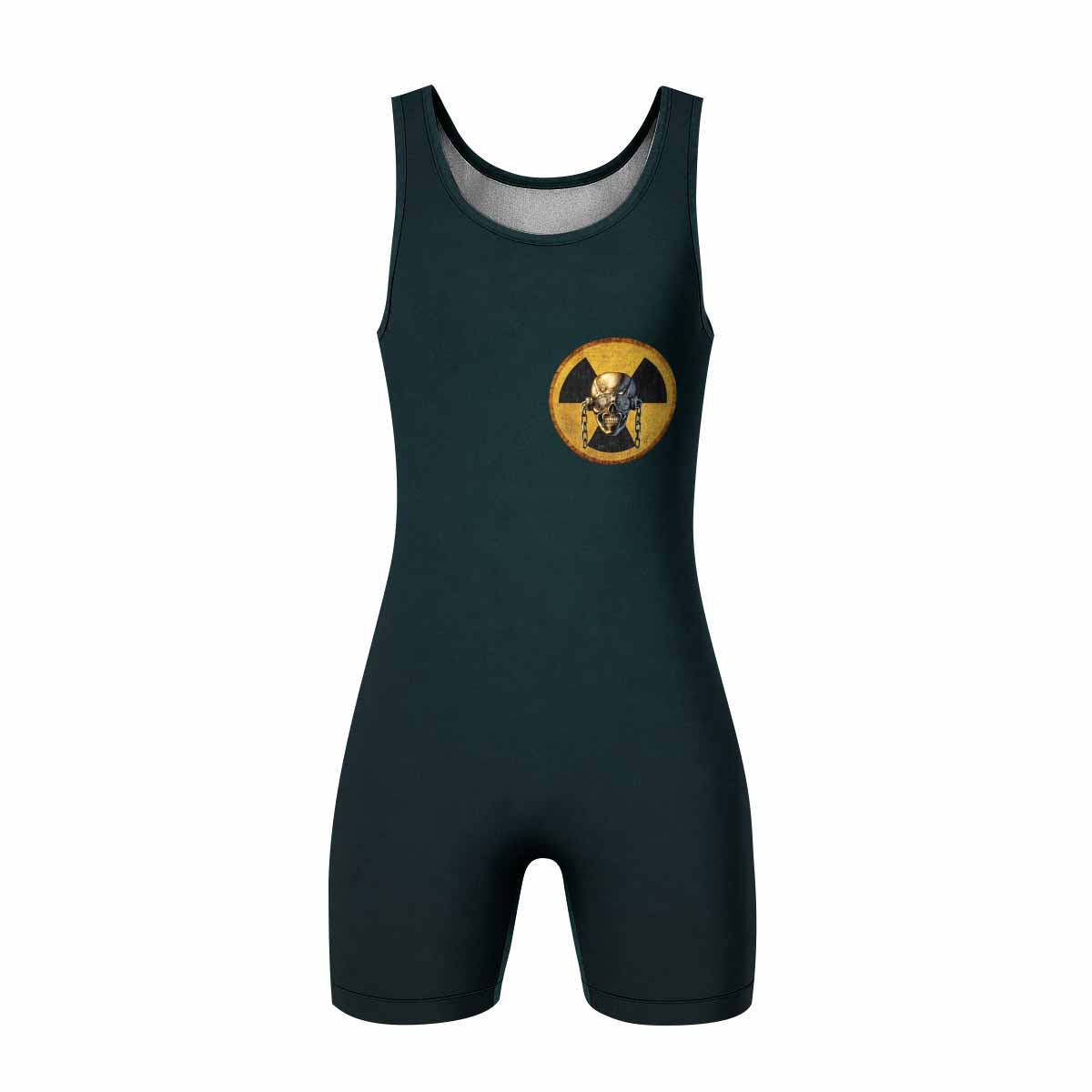 Megadeth Nuclear Skull Wrestling Singlet - front view mockup