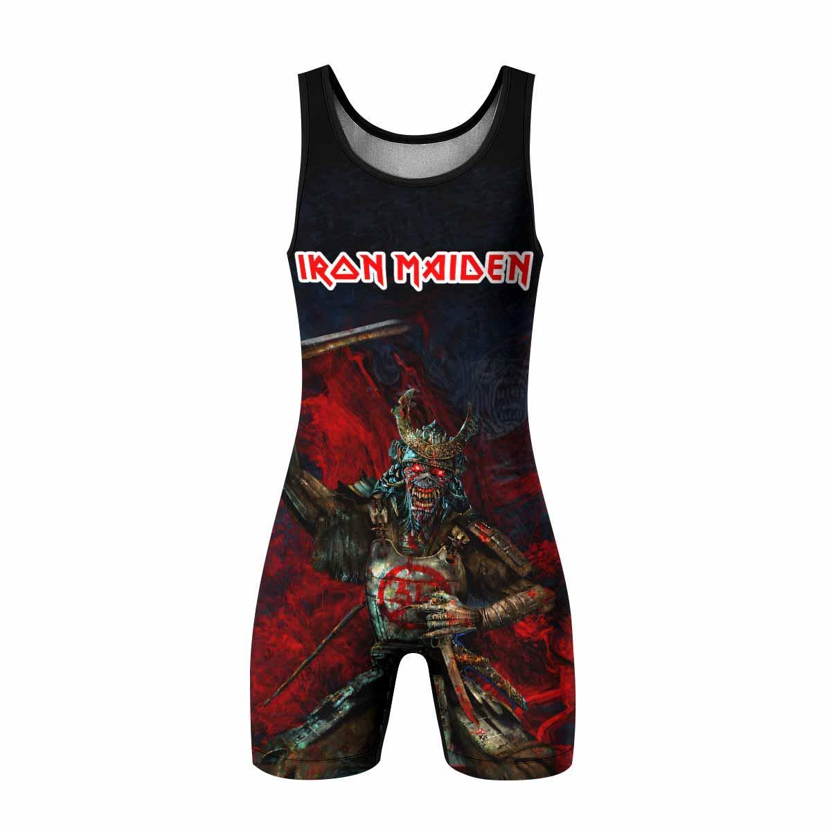 Iron Maiden Senjutsu Wrestling Singlet - front view mockup