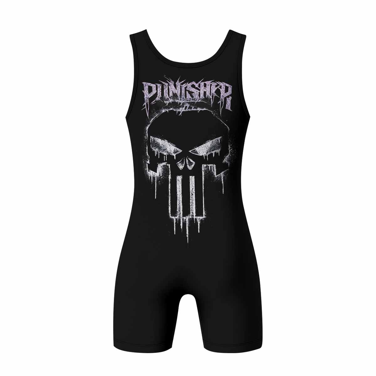 Punisher Final Verdict Wrestling Singlet - back view mockup