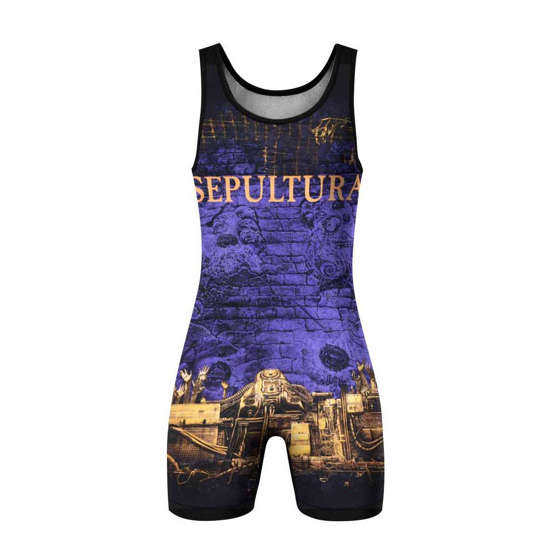 Sepultura Chaos A.D 90s Wrestling Singlet - front and back view