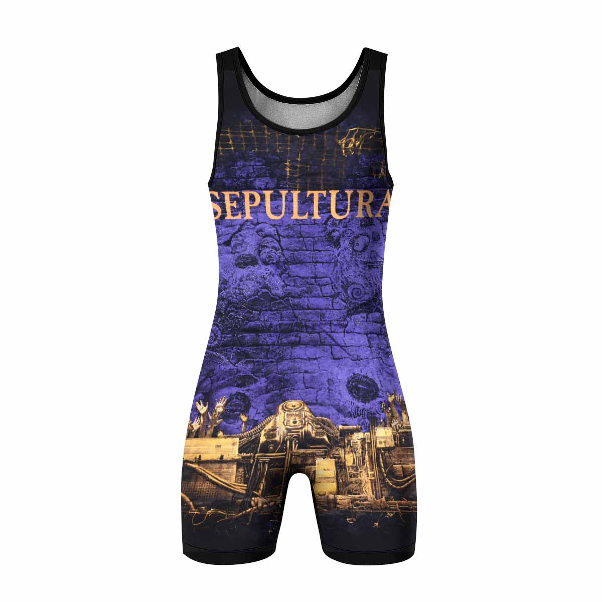 Sepultura Chaos A.D 90s Wrestling Singlet - front view mockup