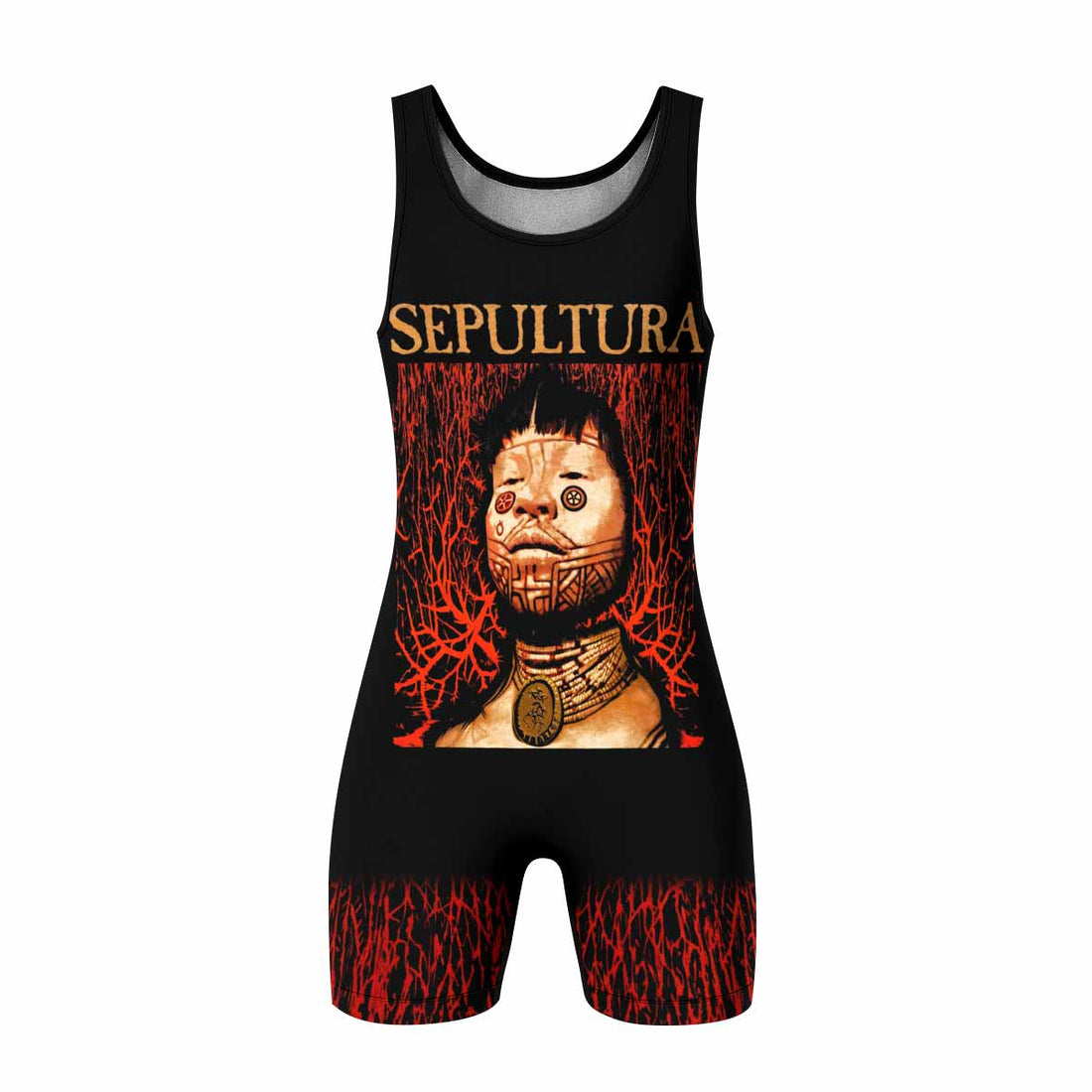Sepultura Roots Wrestling Singlet - front and back view