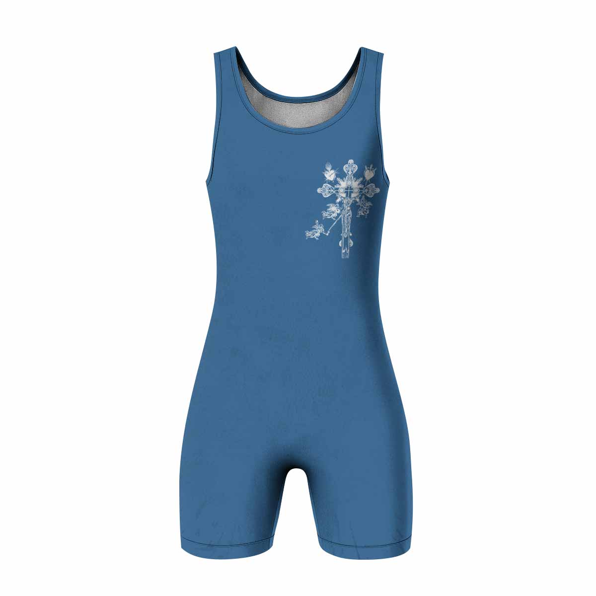 Our Lady of Sorrows Wrestling Singlet - front view mockup