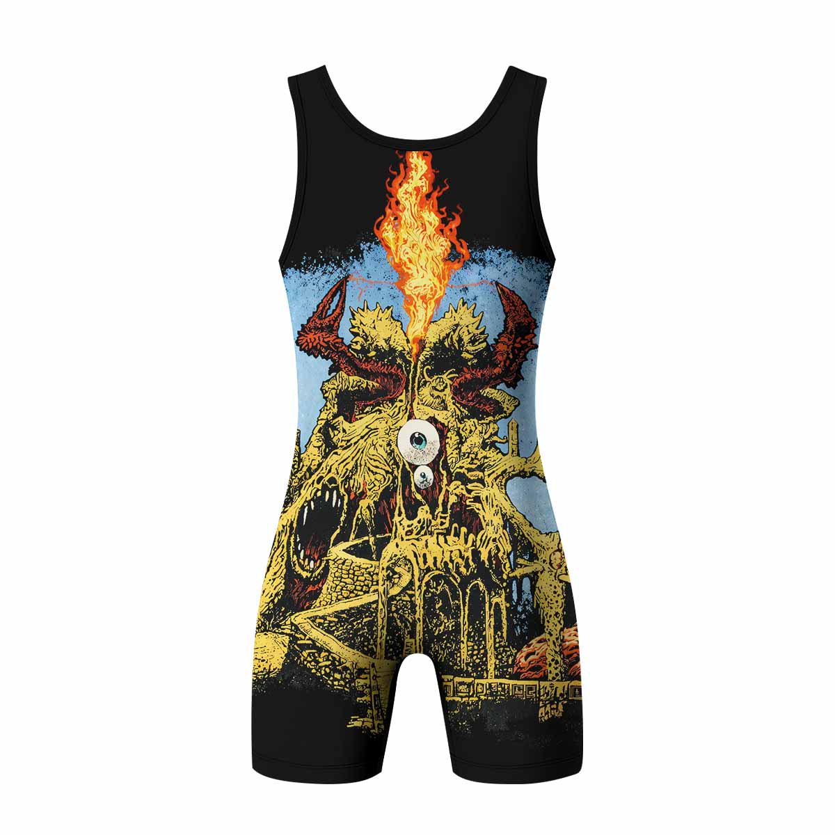 Sepultura Arise Wrestling Singlet - back view mockup