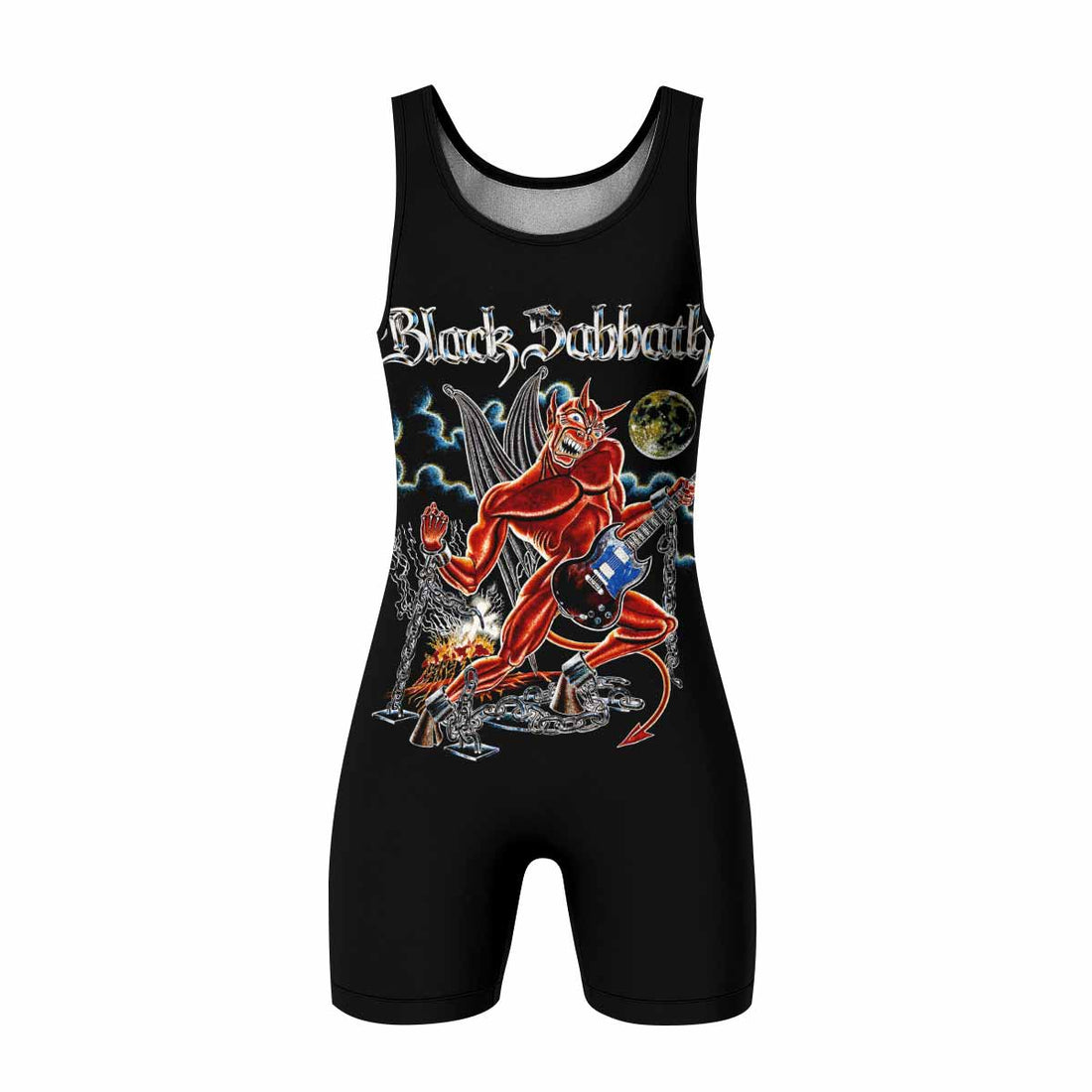 Black Sabbath Live Evil Wrestling Singlet - front and back view