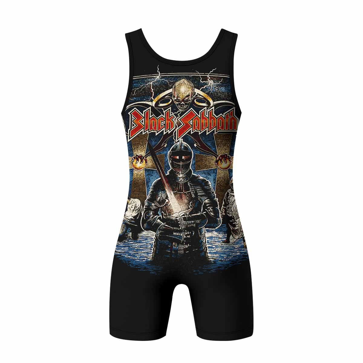 Black Sabbath Live Evil Wrestling Singlet - back view mockup