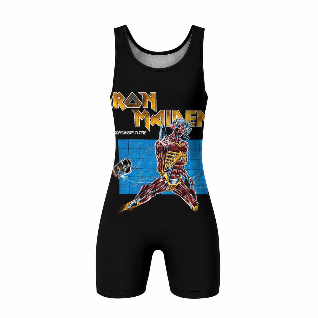 Iron Maiden Live After Death Wrestling Singlet - front and back view