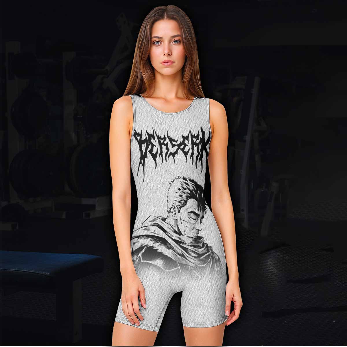 Berserk Metal Guts Wrestling Singlet - women's lifestyle view