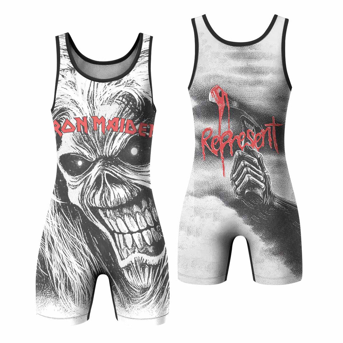 Iron Maiden Killers Wrestling Singlet - front and back view