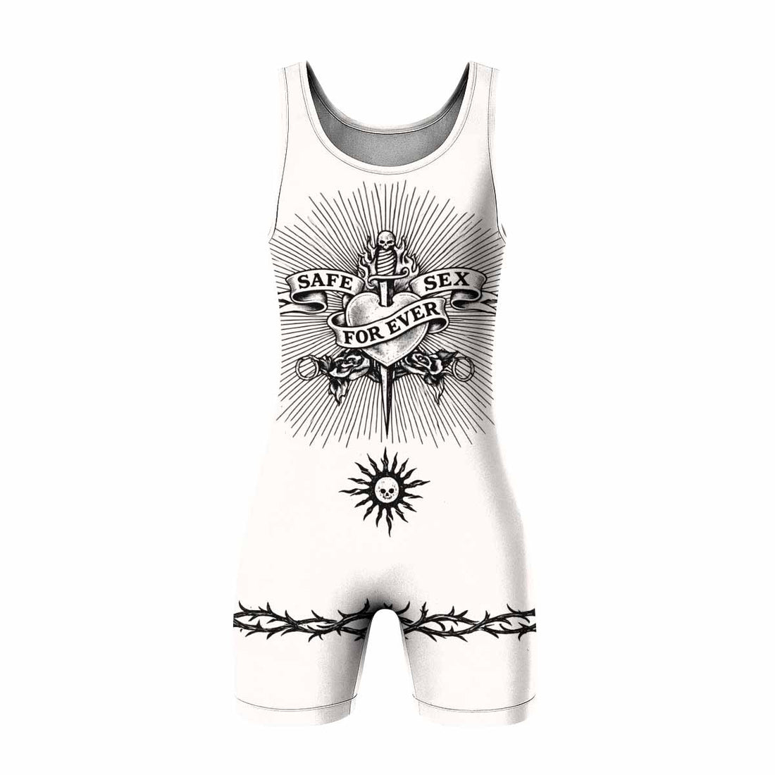 Dragon Tattoo Wrestling Singlet - front and back view