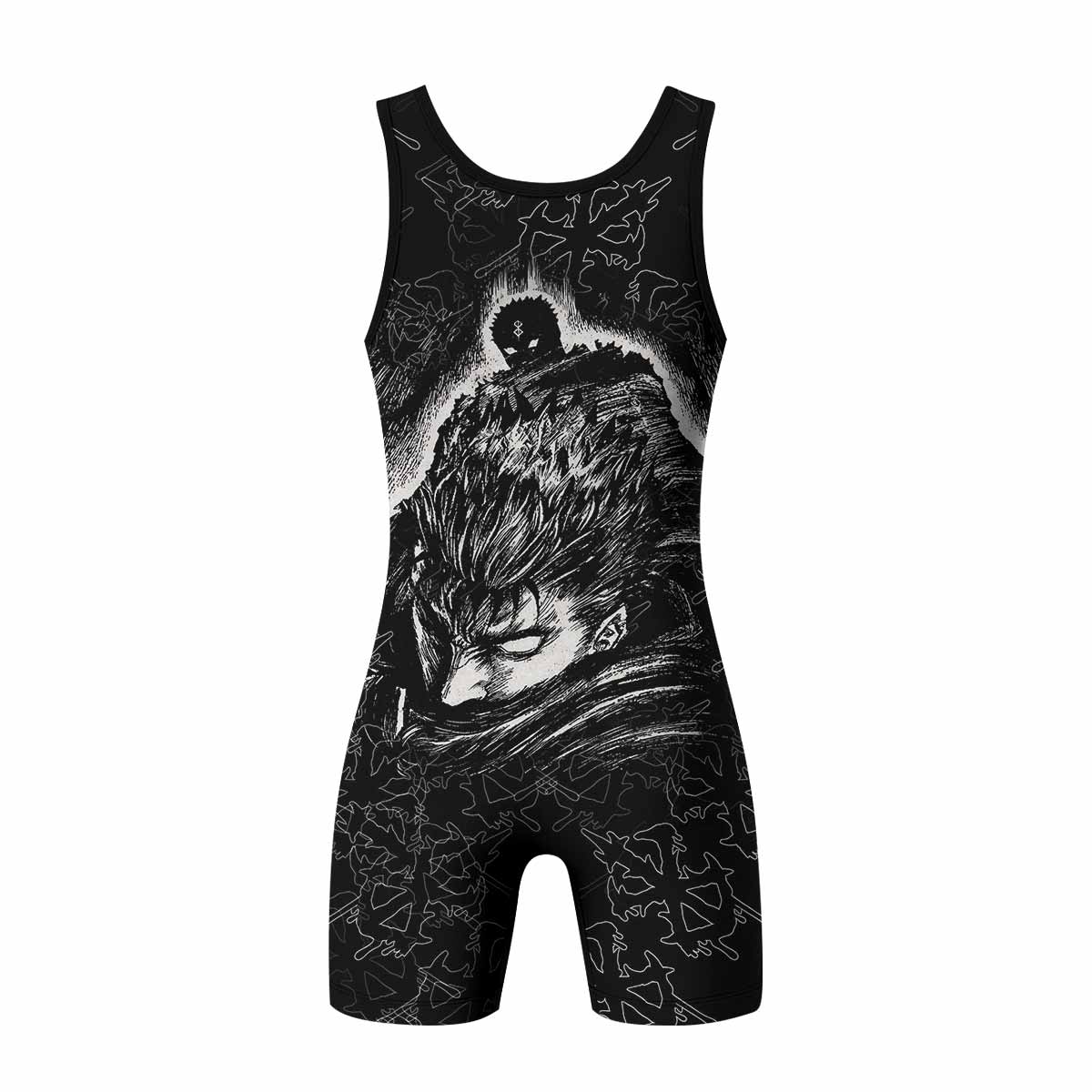 Berserk Forged In Blood Wrestling Singlet - back view mockup