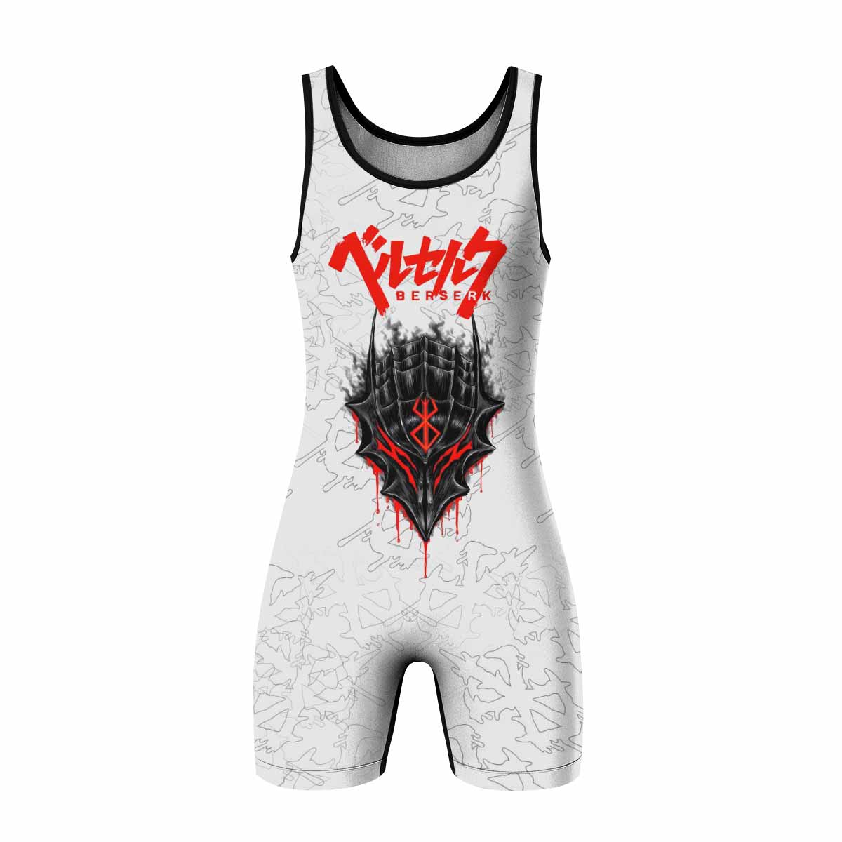 Berserk Berserker Armor Wrestling Singlet - front view mockup