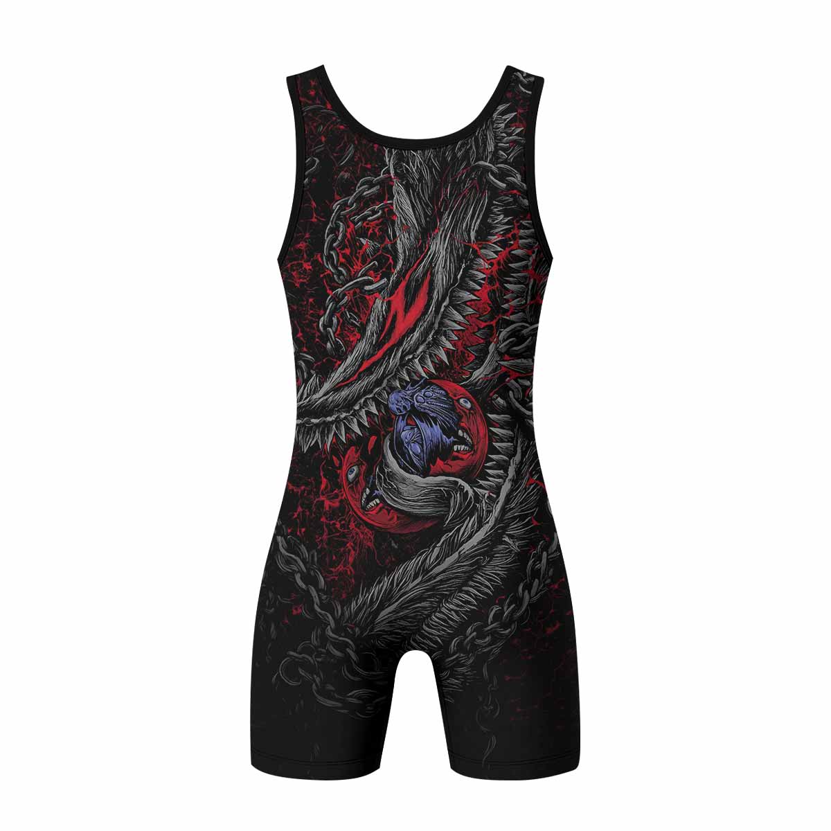 Berserk Berserker Armor Wrestling Singlet - back view mockup