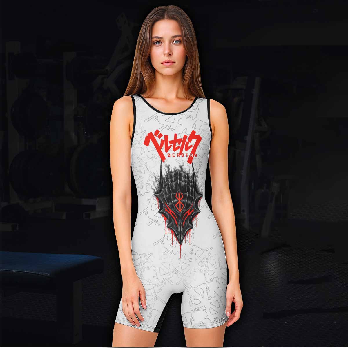 Berserk Berserker Armor Wrestling Singlet - women's lifestyle view