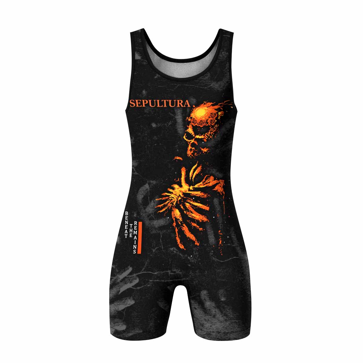 Sepultura Beneath the Remains Wrestling Singlet - front view mockup