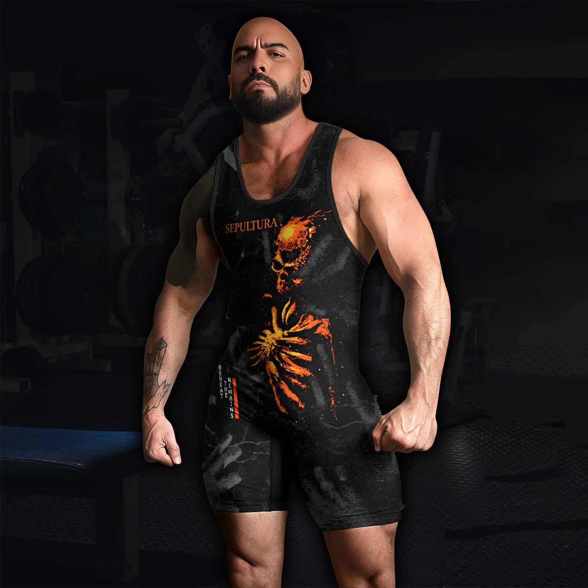 Sepultura Beneath the Remains Wrestling Singlet - men's lifestyle view