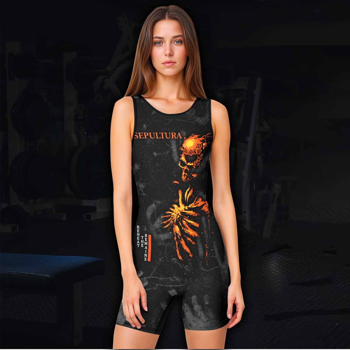 Sepultura Beneath the Remains Wrestling Singlet - women's lifestyle view