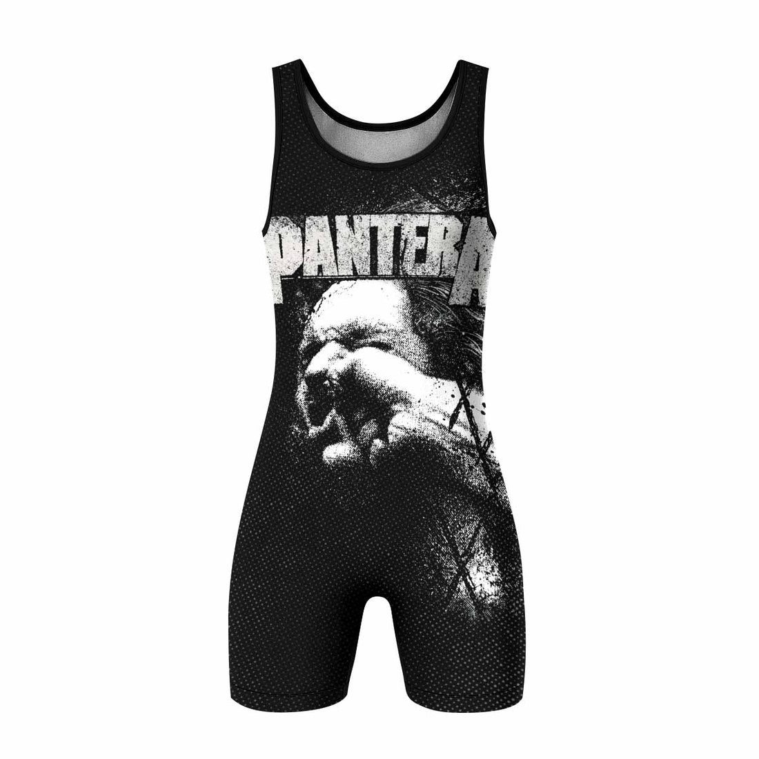 Vulgar Display of Power Pantera Wrestling Singlet - front and back view