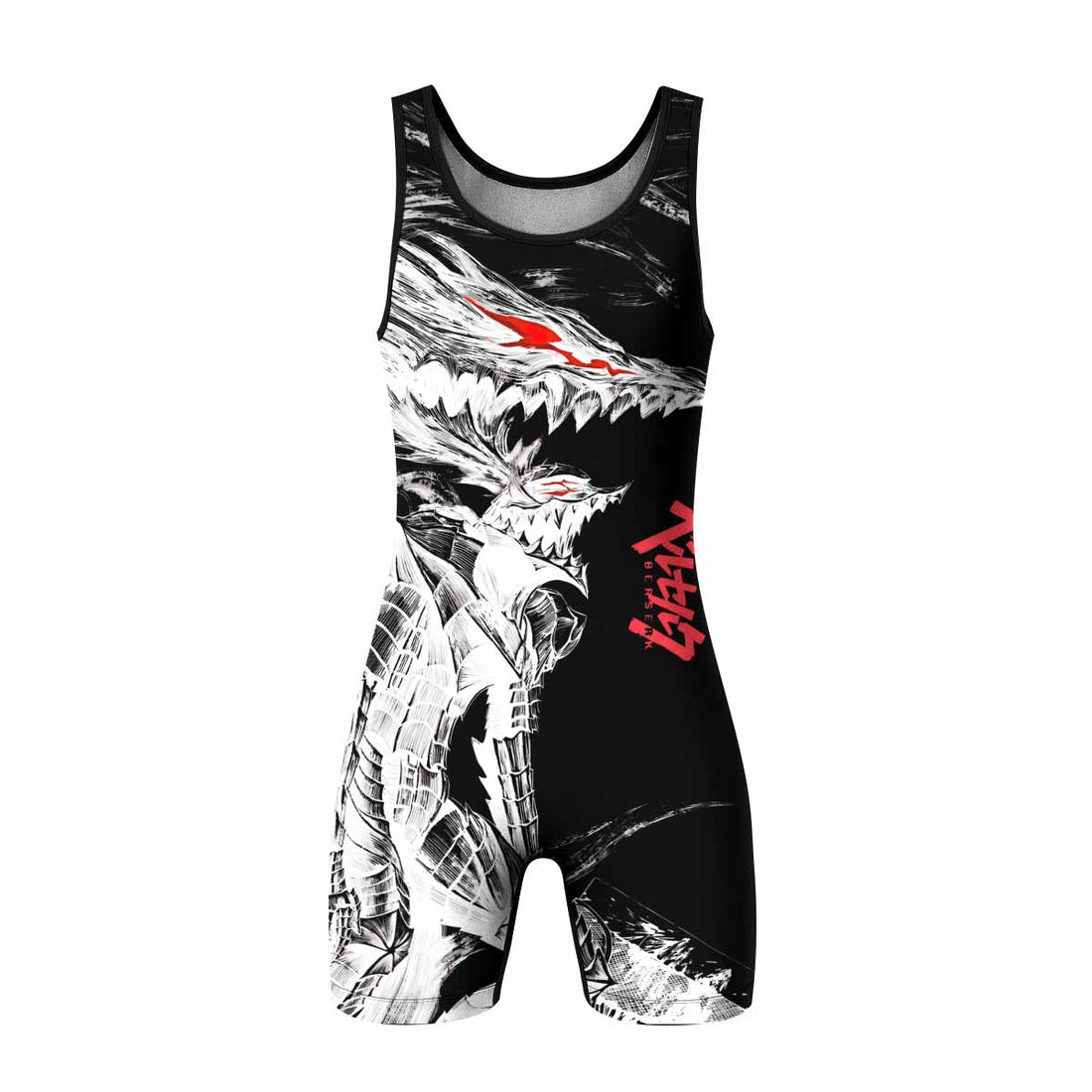 Berserk Guts Berserker Armor Wrestling Singlet - front and back view
