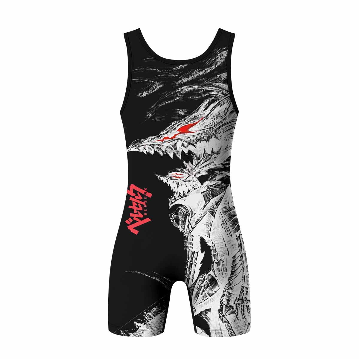 Berserk Guts Berserker Armor Wrestling Singlet - back view mockup