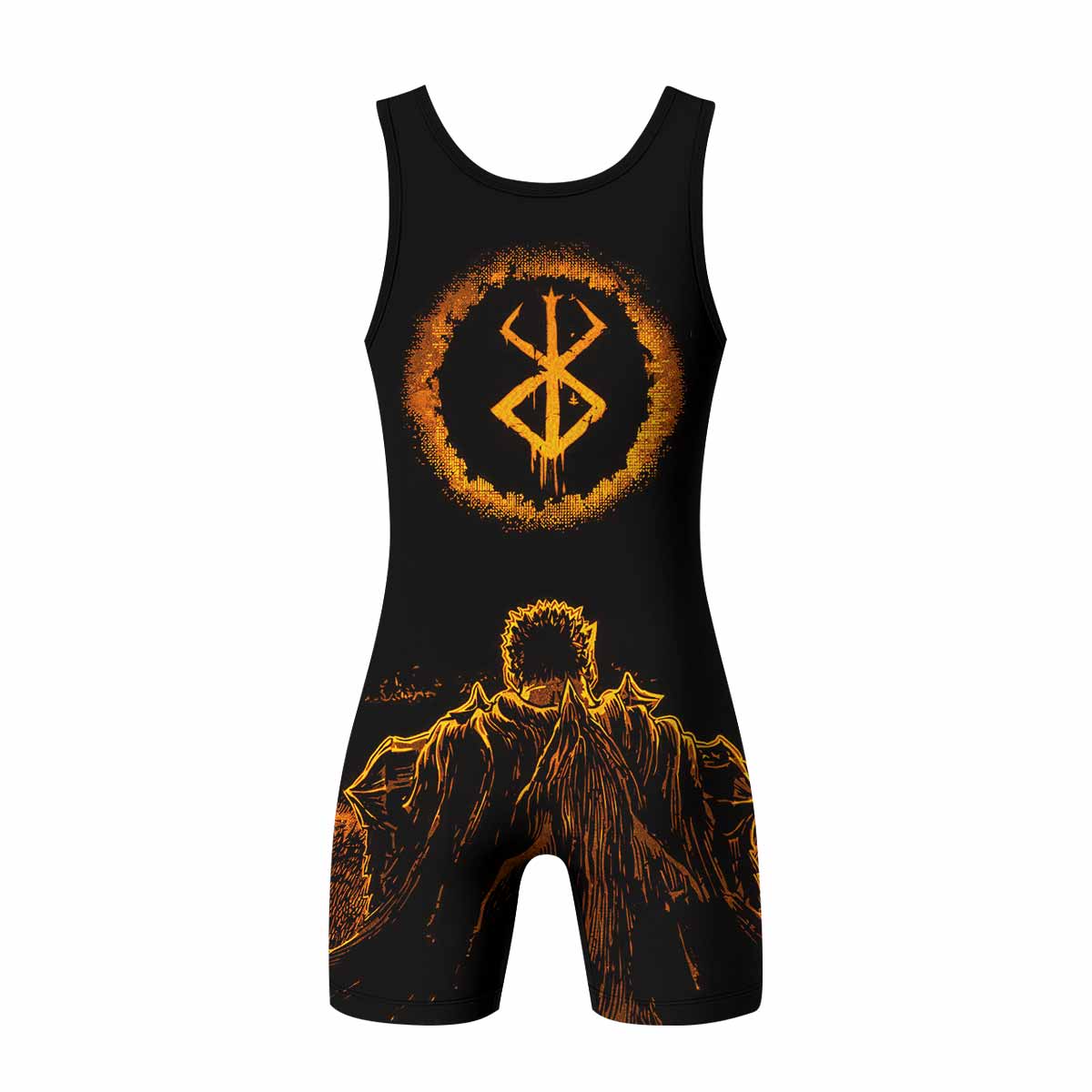 Beast of Darkness Berserk Wrestling Singlet - back view mockup