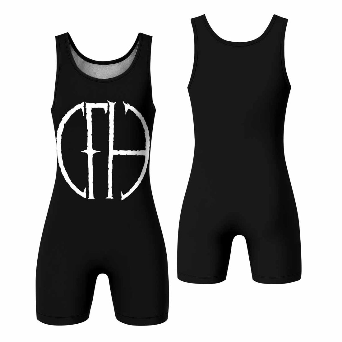 Pantera Cowboys From Hell Logo Wrestling Singlet - front and back view