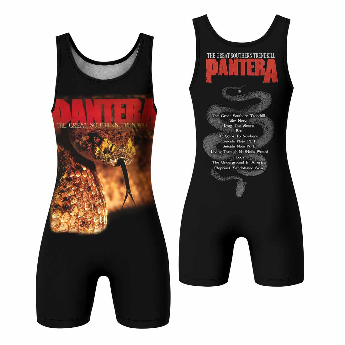 Pantera The Great Southern Trendkill Wrestling Singlet - front and back view