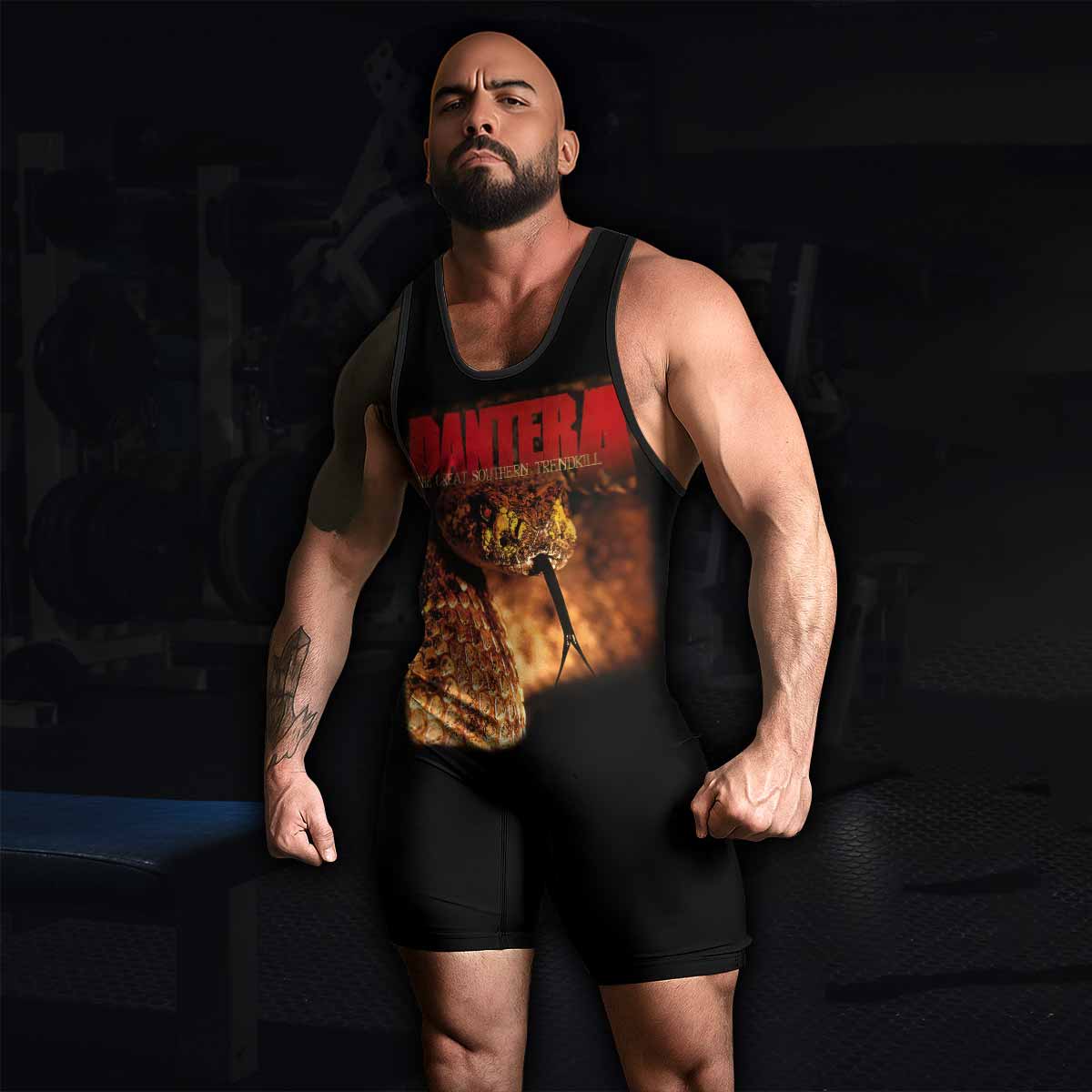Pantera The Great Southern Trendkill Wrestling Singlet - men's lifestyle view