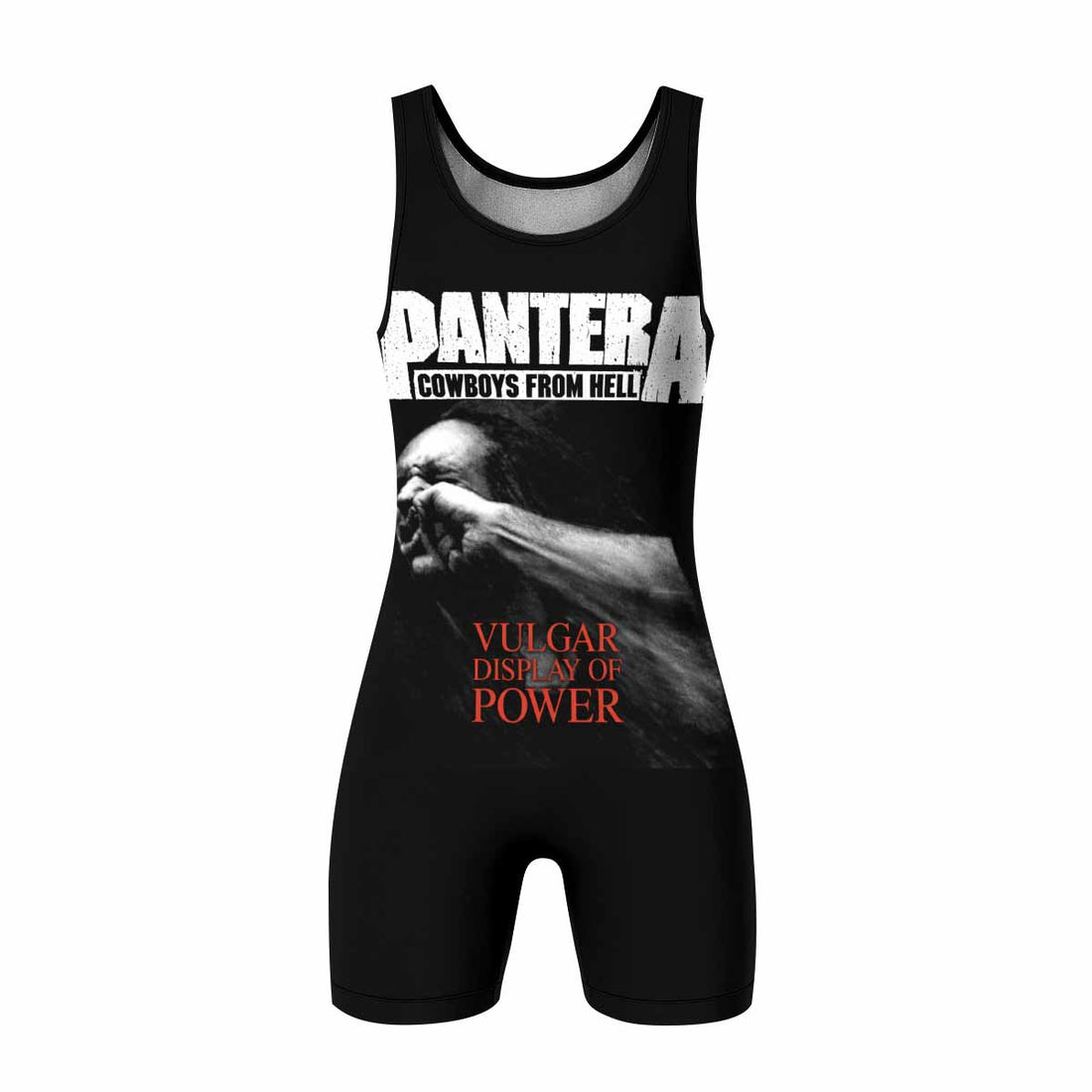 Pantera Stronger Than All Wrestling Singlet - front and back view