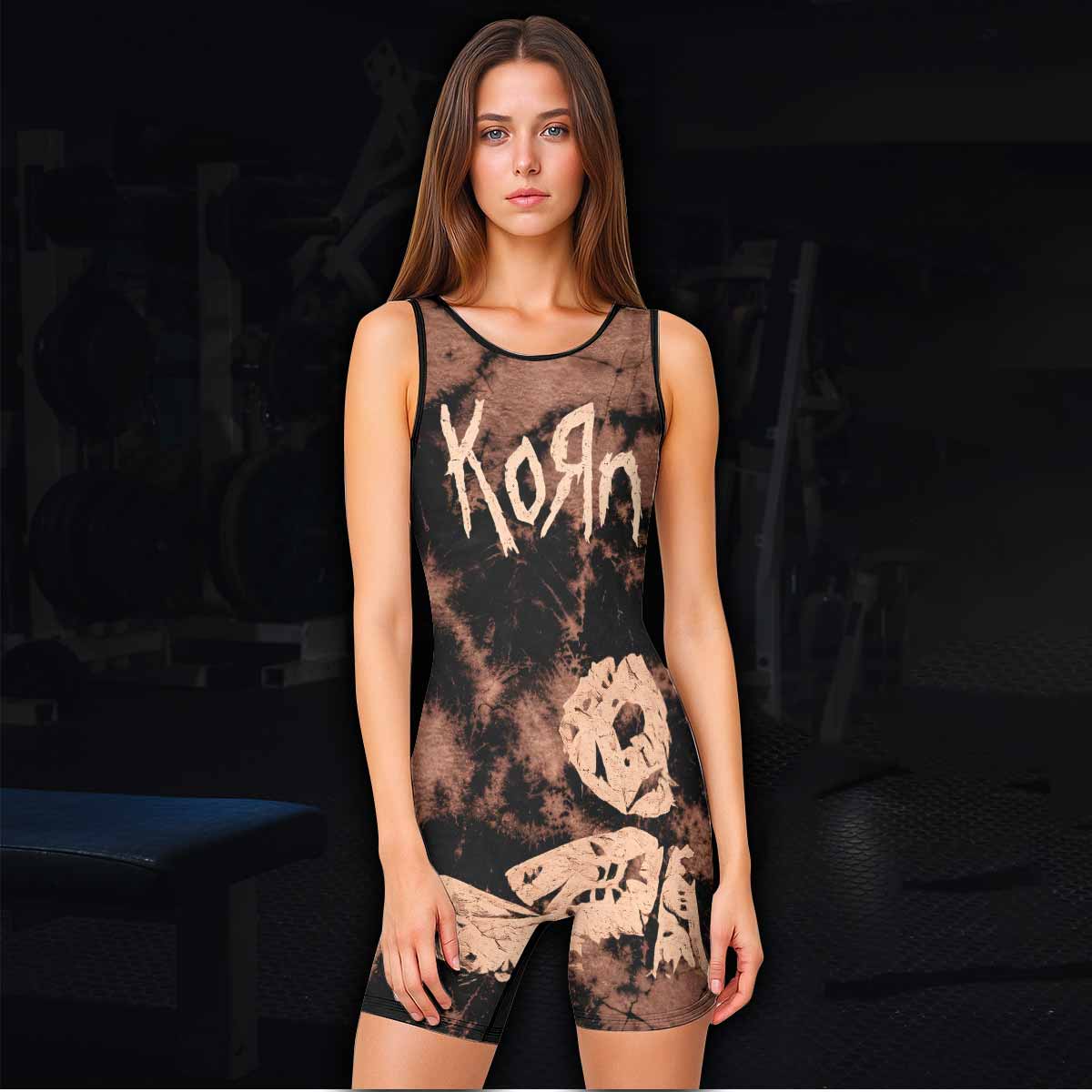 Korn Are You Ready Wrestling Singlet - women's lifestyle view