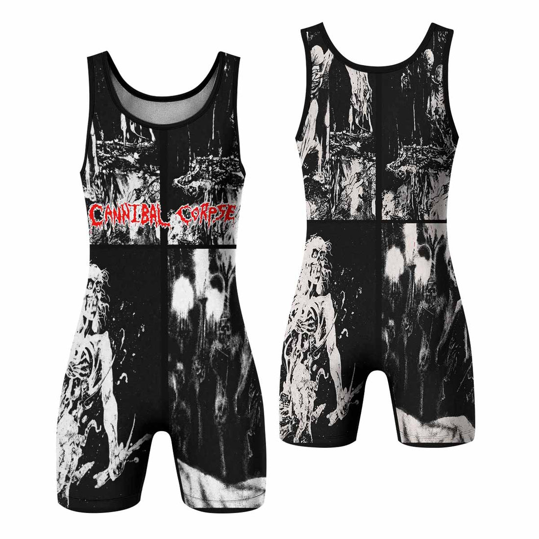 Cannibal Corpse Horror Wrestling Singlet - front and back view