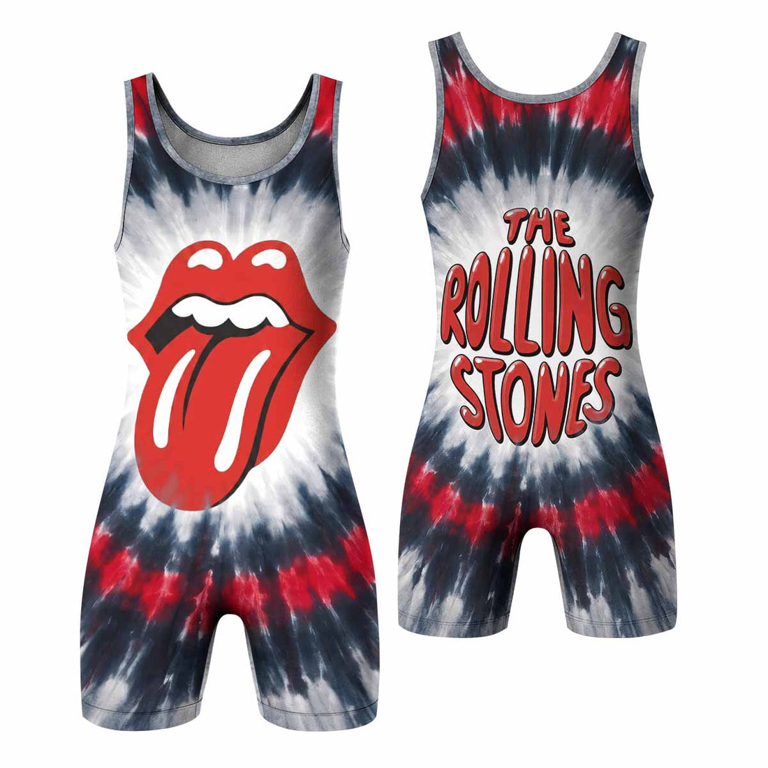 The Rolling Stones Wrestling Singlet - front and back view