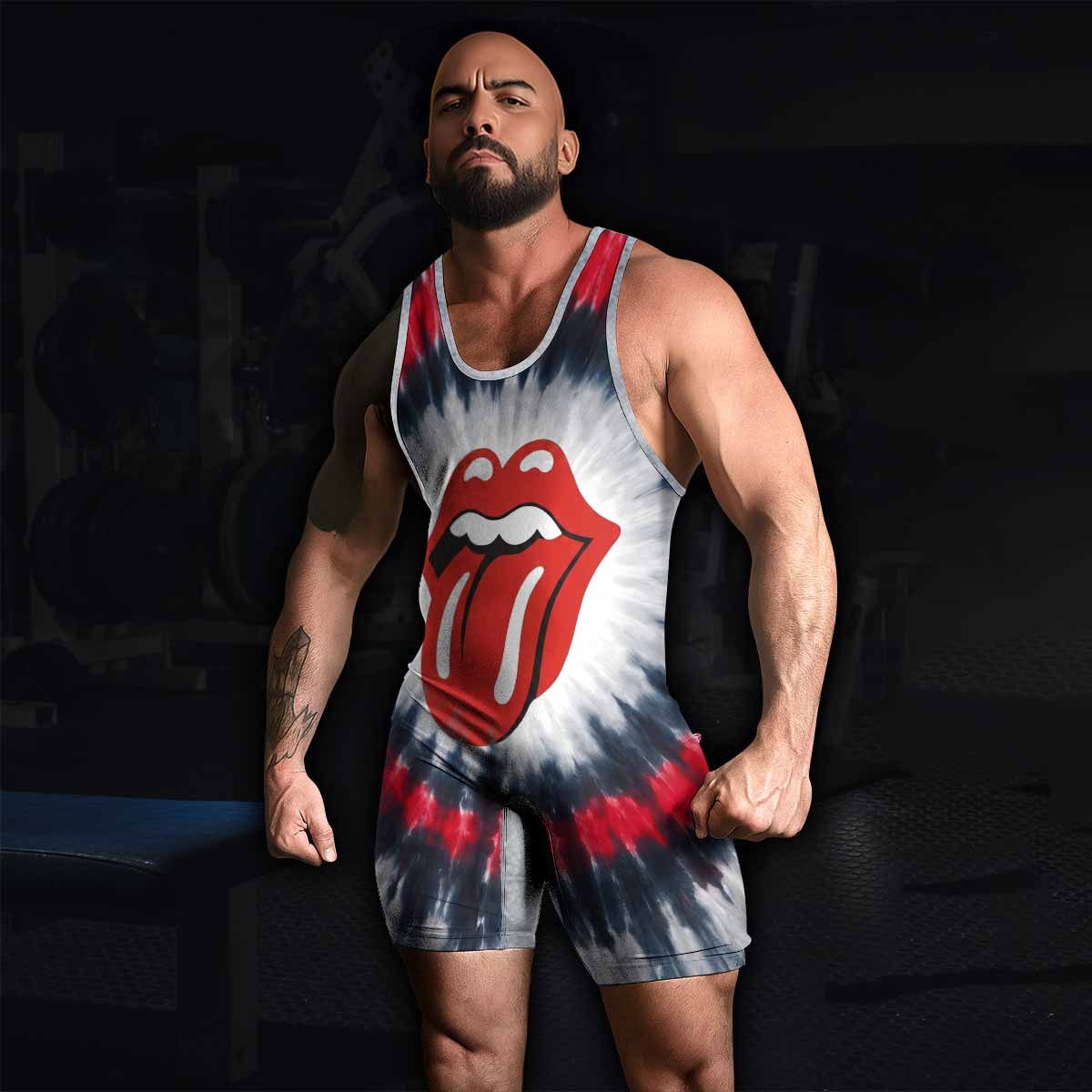 The Rolling Stones Wrestling Singlet - men's lifestyle view